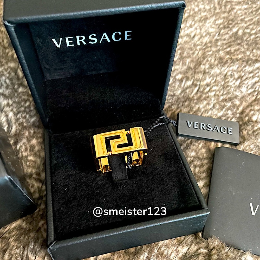 Versace Square Greca Ring